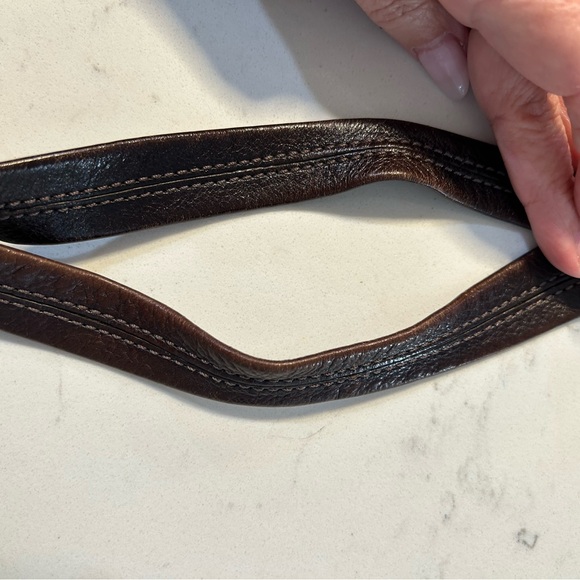 Vintage Coach F0973-14395 Beige and Dark Brown Shoulder Bag - Picture 9 of 16